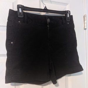 Women's Black High-Rise Slim Fit Jean Shorts size 6